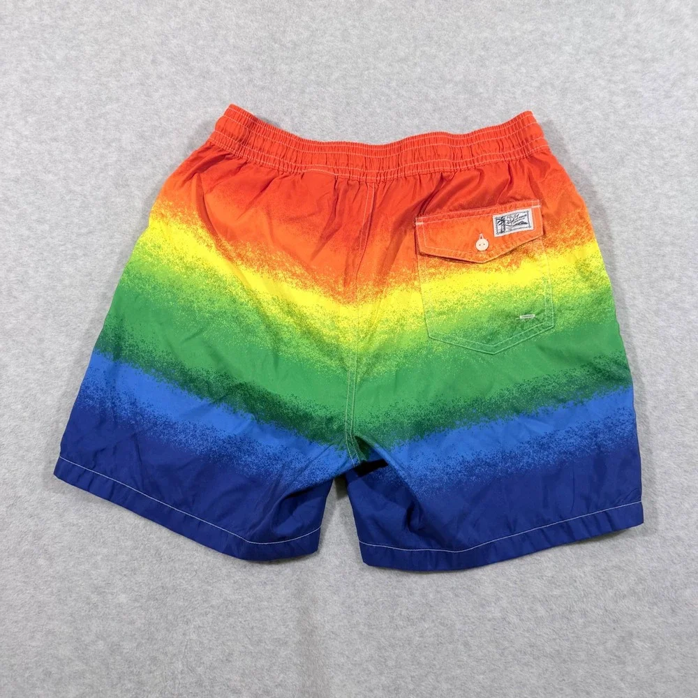 Polo Ralph Lauren Traveler Swim Trunks Men L Rainbow Ombre Excellent 5.75 Inseam